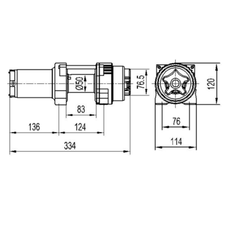 Лебедка для квадроцикла "Master Winch" Х2500, электрическая, 12В купить недорого с доставкой в Шадринск