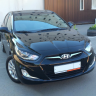 Накладки (реснички) на передние фары "Снайпер" для Hyundai Solaris купить недорого с доставкой в Шадринск