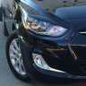 Накладки (реснички) на передние фары "Снайпер" для Hyundai Solaris купить недорого с доставкой в Шадринск