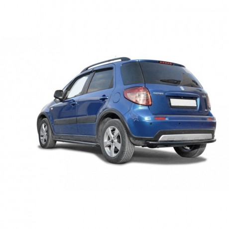 Защита заднего бампера «Труба» (d76) для Suzuki SX4 Classic рестайлинг (2009-2014)(Окрашенное) купить недорого с доставкой в Шадринск